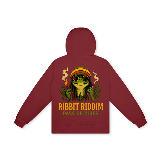 Ribbit Riddim Pass De Vibes 100% Cotton Hoodie