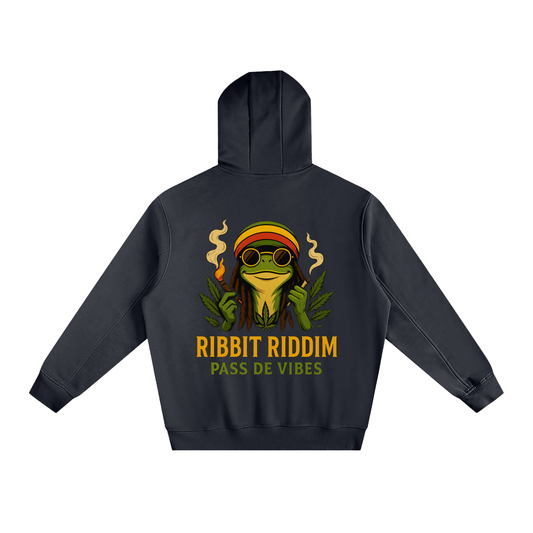 Ribbit Riddim Pass De Vibes Fleeced High Neck Hoodie