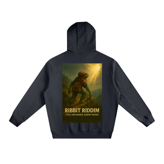 Ribbit Riddim Still Grounded Always Rising Fleeced High Neck Hoodie